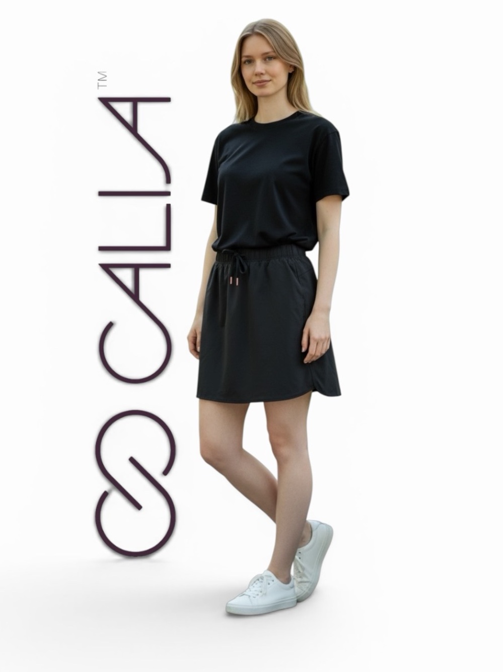 Calia by Carrie Underwood black 🖤 athleisure skirt pockets drawstring waist XL